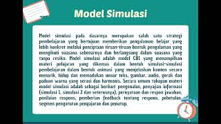 Computer Based Instruction (CBI) Model Simulasi