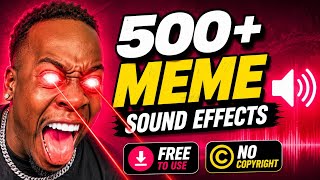 500  Viral Meme Sound Effects Pack 🔥 | Copyright Free SFX