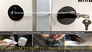 MUIN Highly Secured Refrigerator Lock with Key – Mini Refrigerator Door Lock for Children and Adult