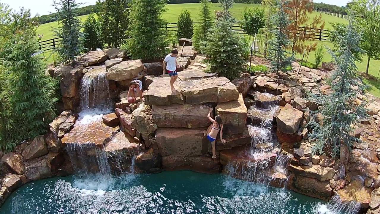 Aquascape Pools Backyard Cliff Diving! Super Rough Cut YouTube