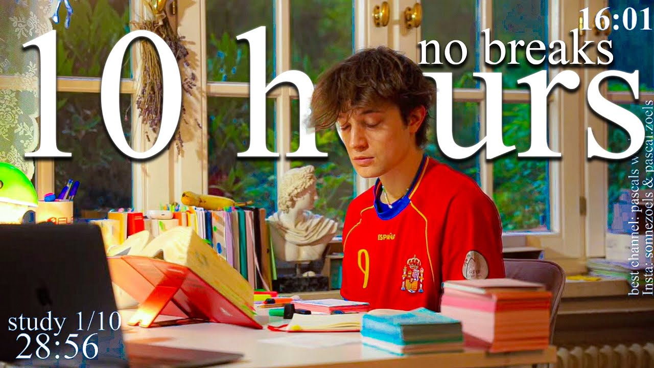 LIVE | 10-HOUR study with me WITHOUT BREAKS 📚⛈️ rain & thunder sounds