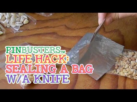 How To Seal A Plastic Bag With A Knife And Lighter // DOES IT WORK?