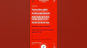 Thumbnail of Emre Fel-Senden Güzeli Mi Var|speed up/hızlı versiyon| #keşfet #lyrics #music #spotify #speedup
