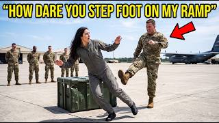 A Marine Questioned Her on the Transport Ramp Then the Two-Star Inspection Team Formed Behind Her