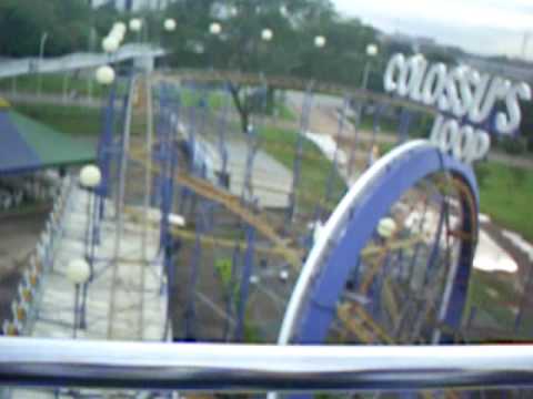 Montanha russa Colossus loop DF - YouTube
