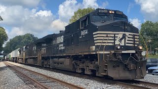 NS Intermodal Train 212 Flies Through Belmont NC with NS leader 9654 (8-26-2021)