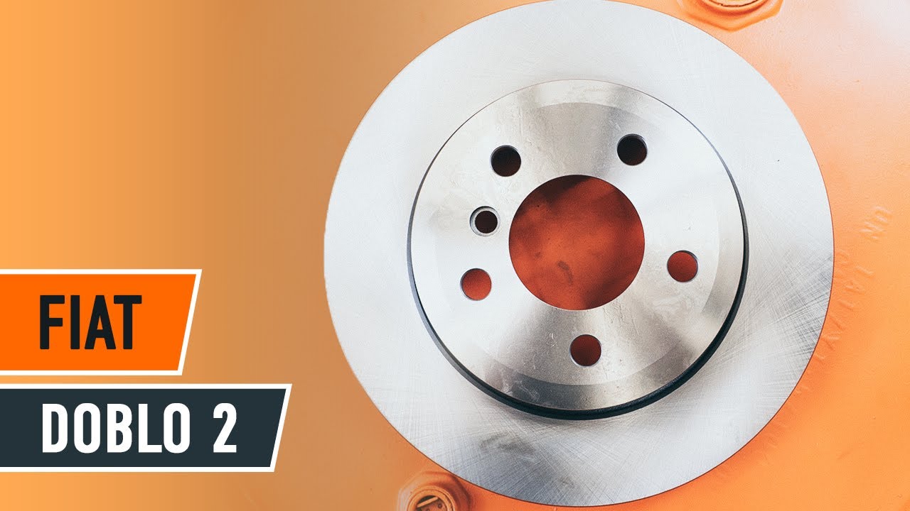 How to change front brake discs and brake pads on FIAT DOBLO 2 TUTORIAL