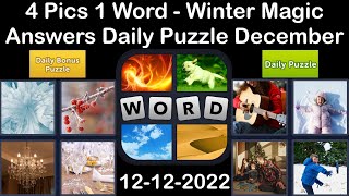 4 Pics 1 Word - Winter Magic - 12 December 2022 - Answer Daily Puzzle + Bonus Puzzle screenshot 3