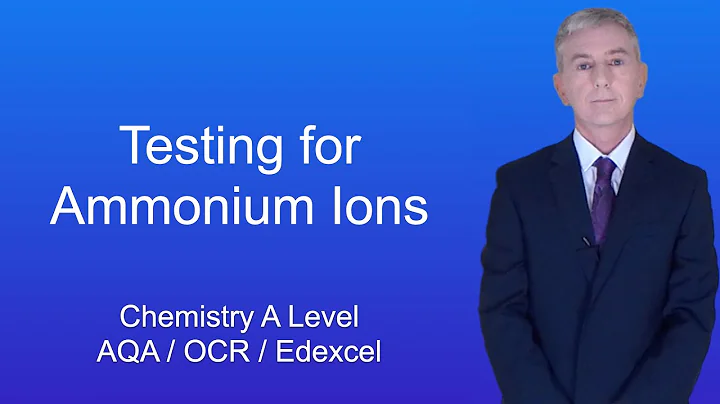 A Level Chemistry Revision "Testing for Ammonium Ions"