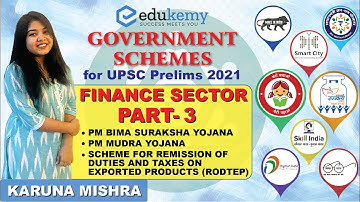 Finance Sector Schemes - Part 3 | Important Government Schemes for UPSC Prelims 2021