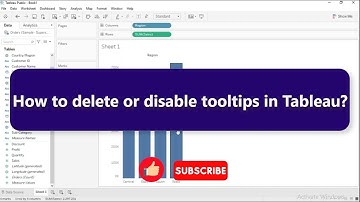 How to delete or hide tooltips in Tableau?
