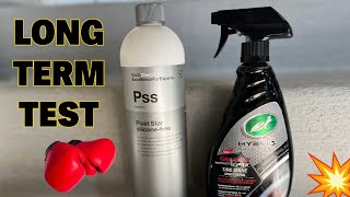 Tire Dressing Durability Test: Koch Chemie Plast Star vs. Turtle Wax Acrylic Tire Shine