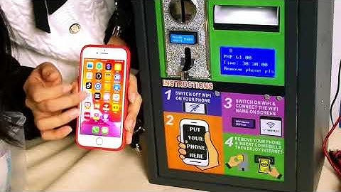 demo operation for Coin operated and Bill accepted 2-in-1 WiFi HotSpot Pay Terminal