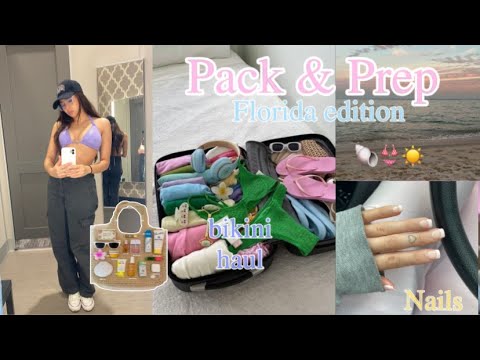 Pack & Prep With Me⎪Florida Edition 🐚👙☀️ Bikini Haul, Waxing, Manicure