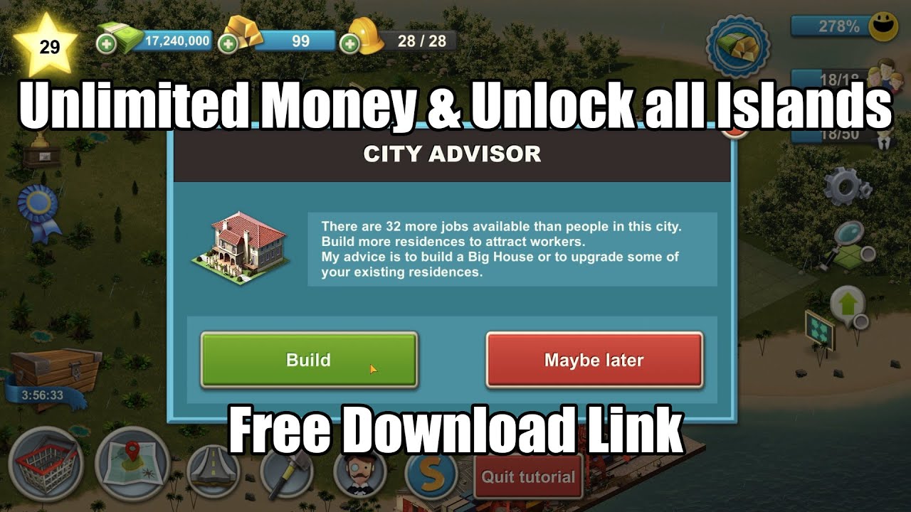 City Island 4 Sim Town Tycoon Mod Unlimited Money! YouTube