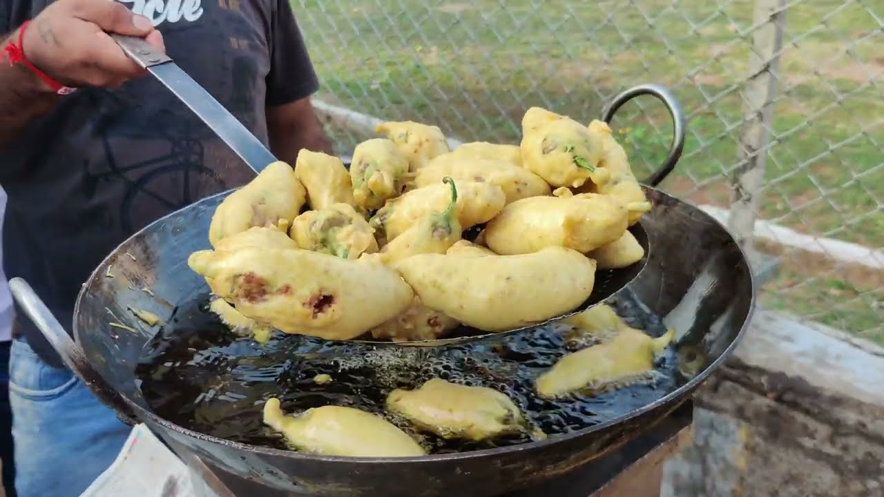 Rajasthani Mirchi Vada Making | Stuffed Mirchi Pakora | Indian Street Food | Aamchi Mumbai