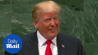 Trump shocked as world leaders LAUGH at him during UN speech