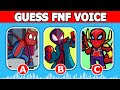 Guess Character by Their VOICE | ALL SPIDER MAN ( Friday Night Funkin)