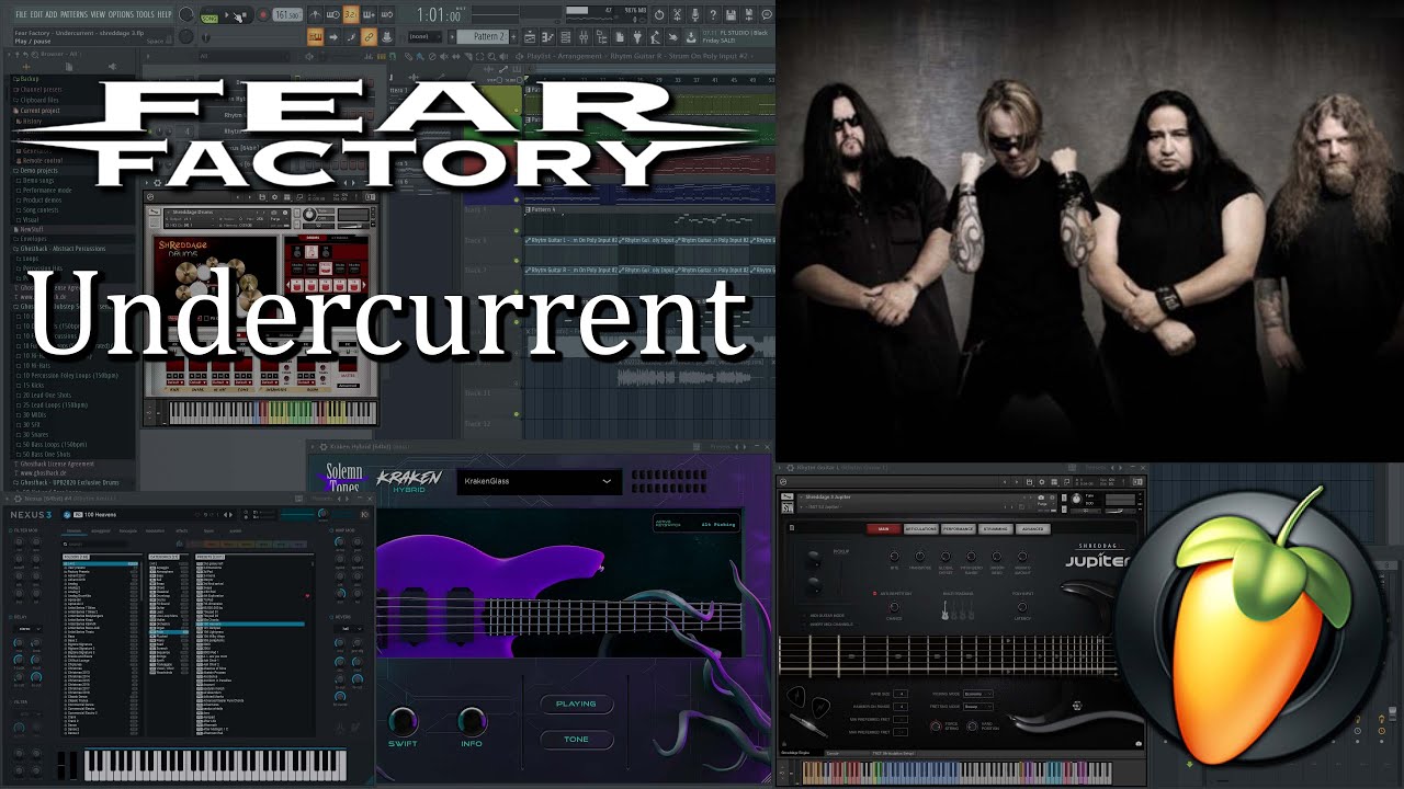 Fear Factory Undercurrent (FL STUDIO INSTRUMENTAL COVER / SHREDDAGE 3) FLP / MIDI YouTube