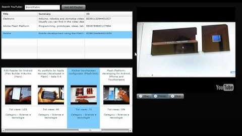 Flex YouTube Video Player prototype