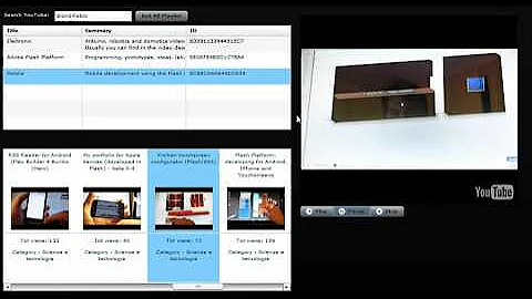 Flex YouTube Video Player prototype