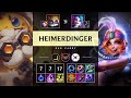 Heimerdinger Carry vs Jinx - KR Grandmaster Patch 25.21
