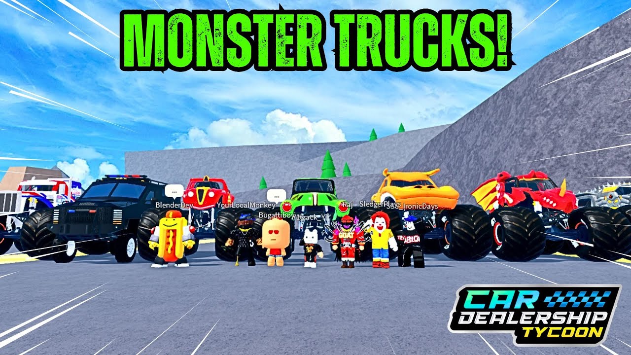 🎃MONSTER TRUCKS in Car Dealership Tycoon! cardealershiptycoon roblox