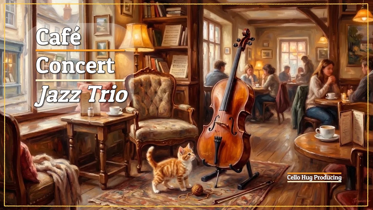 [Jazz Playlist]기분 좋은 봄날, 어느 테라스 카페에서 듣는 첼로 재즈 트리오 ☕ | Café Concert ...