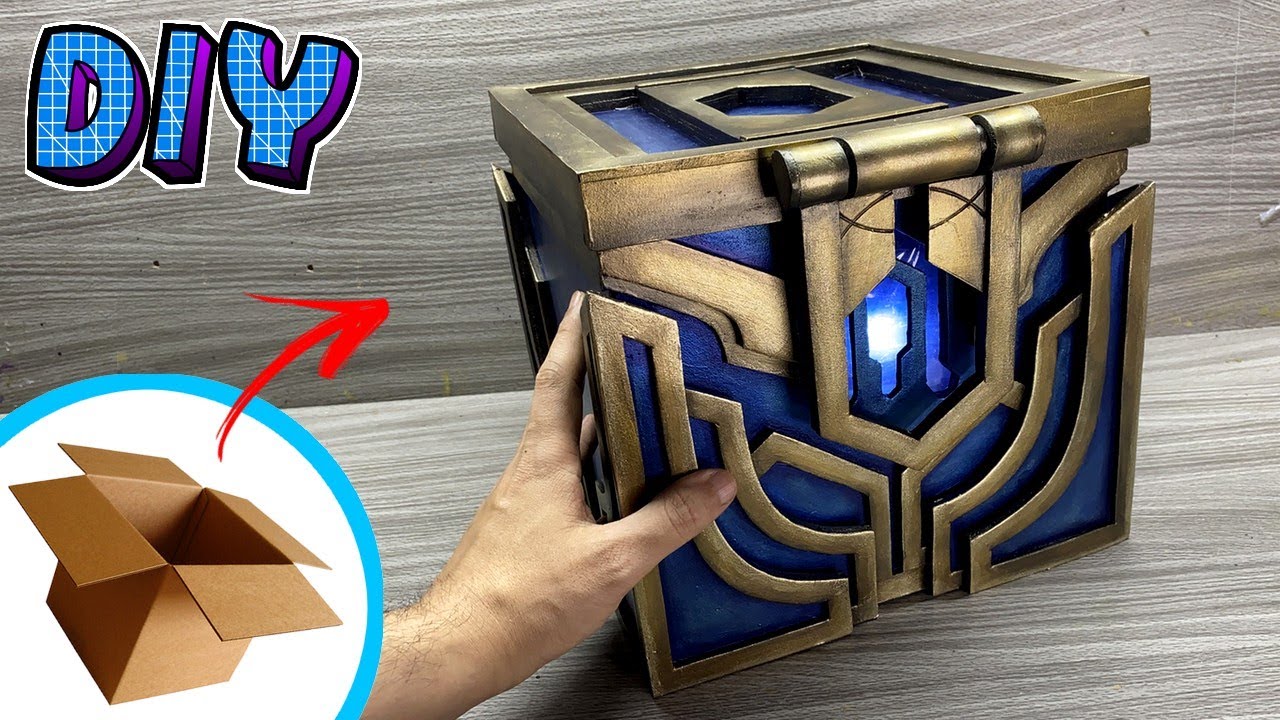 Como Fazer o Baú Hextec de League of Legends (com papelão).