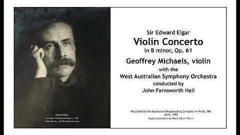 Elgar Violin Concerto - Geoffrey Michaels