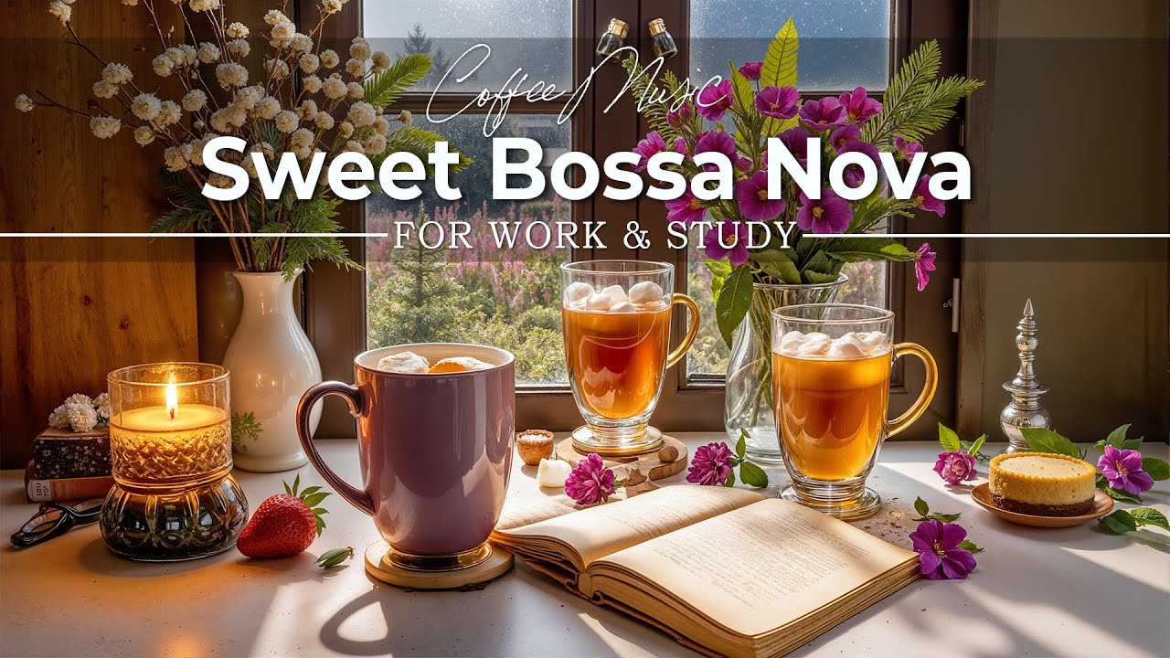Relaxing Spring Jazz 🌸 Sweet Bossa Nova Music & Exquisite Morning Coffee Jazz for Study, Work, Focus