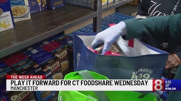 Help fight hunger at Play it Forward for Connecticut Foodshare Wednesday