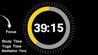 39 Minute 15 Second Timer Countdown 🔔 || Study Time || Deep Focus || Pomodoro Timer