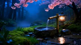 Gentle Rainy Night with Soft Piano | Zen Garden Ambience for Sleep &amp; Peaceful Relaxation