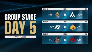 CFS SEA MASTERS 2026 SPRING [DAY 5] - STS vs ALG, FV vs JY, MJ vs QD