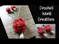 Crochet Jewellery| Very Easy Rose Tutorial for Beginners #handmadejewelry #crochetworldcreations