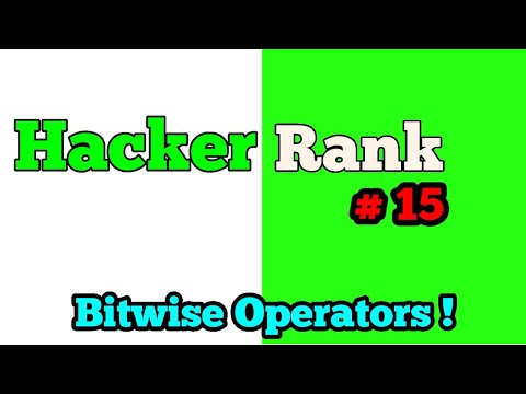 HackerRank 15 - Bitwise operators in C ! [HINDI] | Best Explanation on YT
