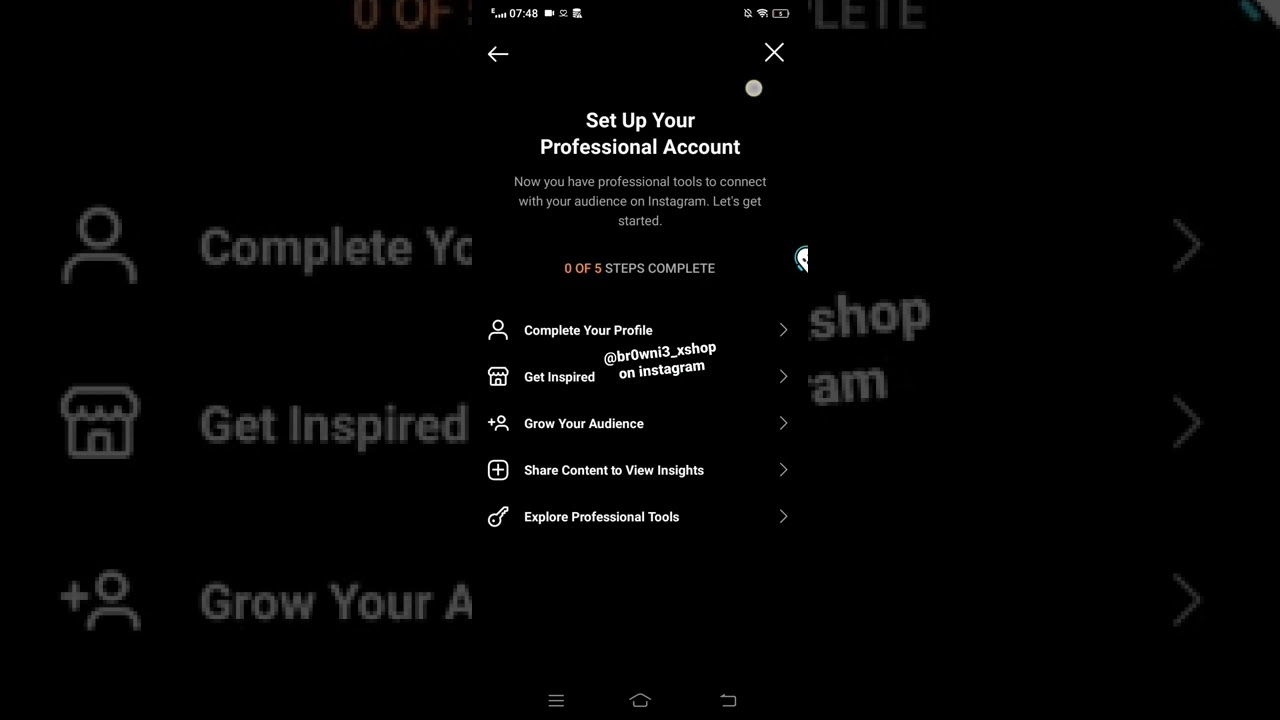 How to change to creator/business account and set up FAQ on instagram