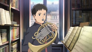 🎵 Lofi & French Horn | Study & Relaxation Music in a Cozy Library screenshot 1