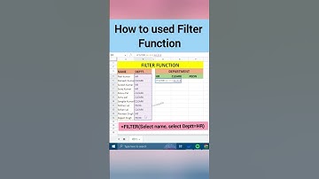 How to  Apply Filter Function tips and tricks #focusinguide #exceltips #tutorial #shortvideo