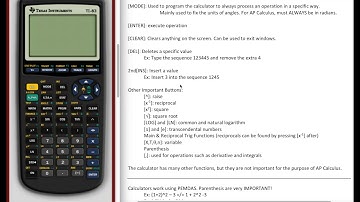 AP Calculus Calculator Tips
