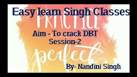 Q&A Session-2 | Crack  DBT Jrf 2020 | By Nandini Singh