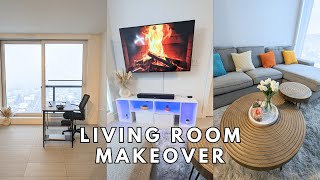 Aesthetic & Cozy Small Living Room Makeover
