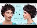 Round haircut for curly hair