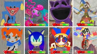 Poppy Playtime: Chapters 1,2,3,4,5,6 - All CHASES and FINAL Bosses With HEALTHBARS in BRIGHT Mode!