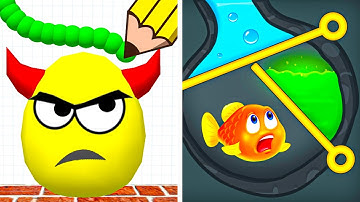 Draw To Smash vs Save the Fish, Draw To Smash Puzzle Game, Save the Fish Gameplay on Youtube Ep260