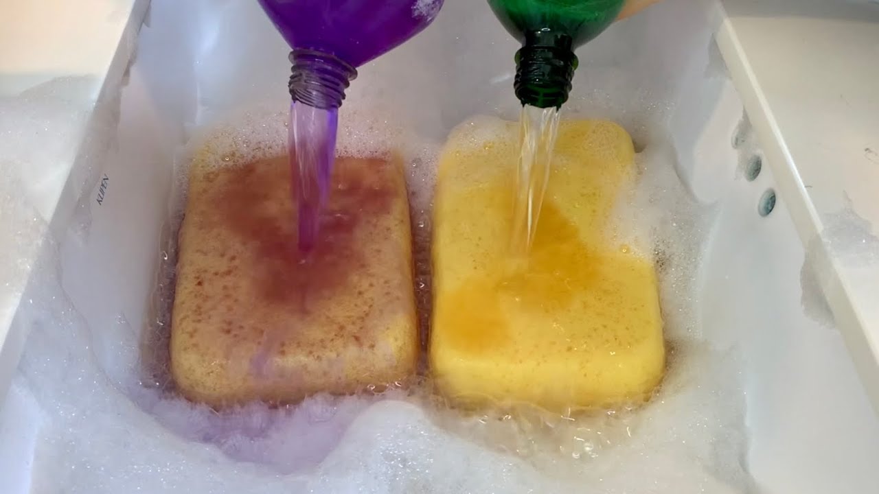 ✨satisfying✨ THICKEST SUDS EVER! Pinol + Lav Fabuloso - sponge ASMR