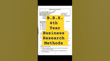 BBS 4th year Business Research Methods regular question paper 2081#exam #bbs4thyear