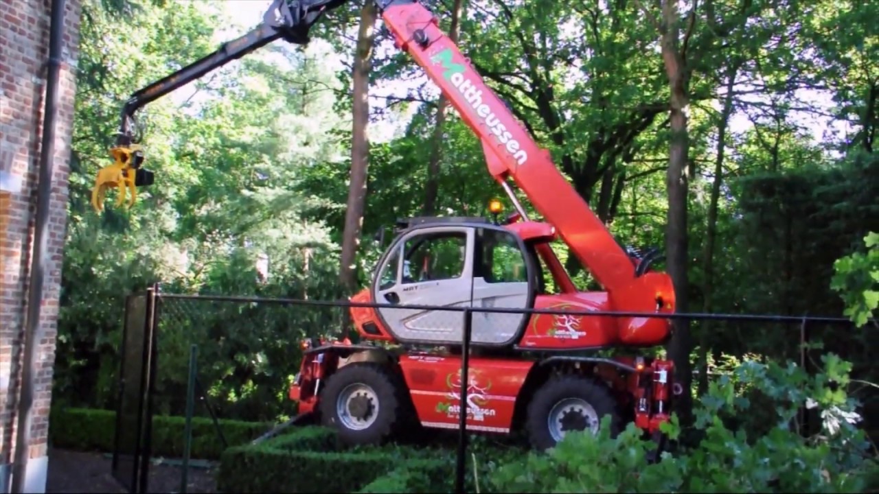 GMT035 Grapple Saw on Manitou MRT 2150 Privilege YouTube