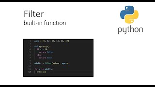 Filter python : Built-in function